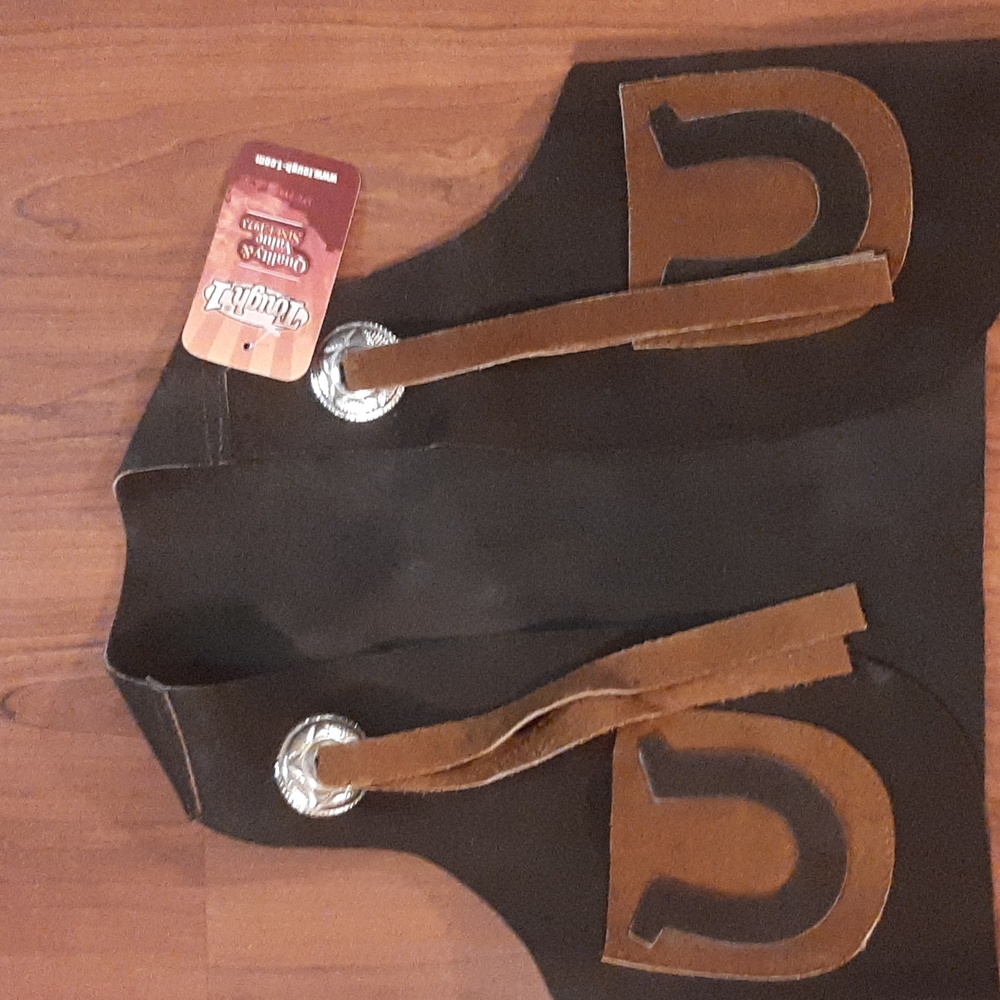 Tough 1 leather vest youth small